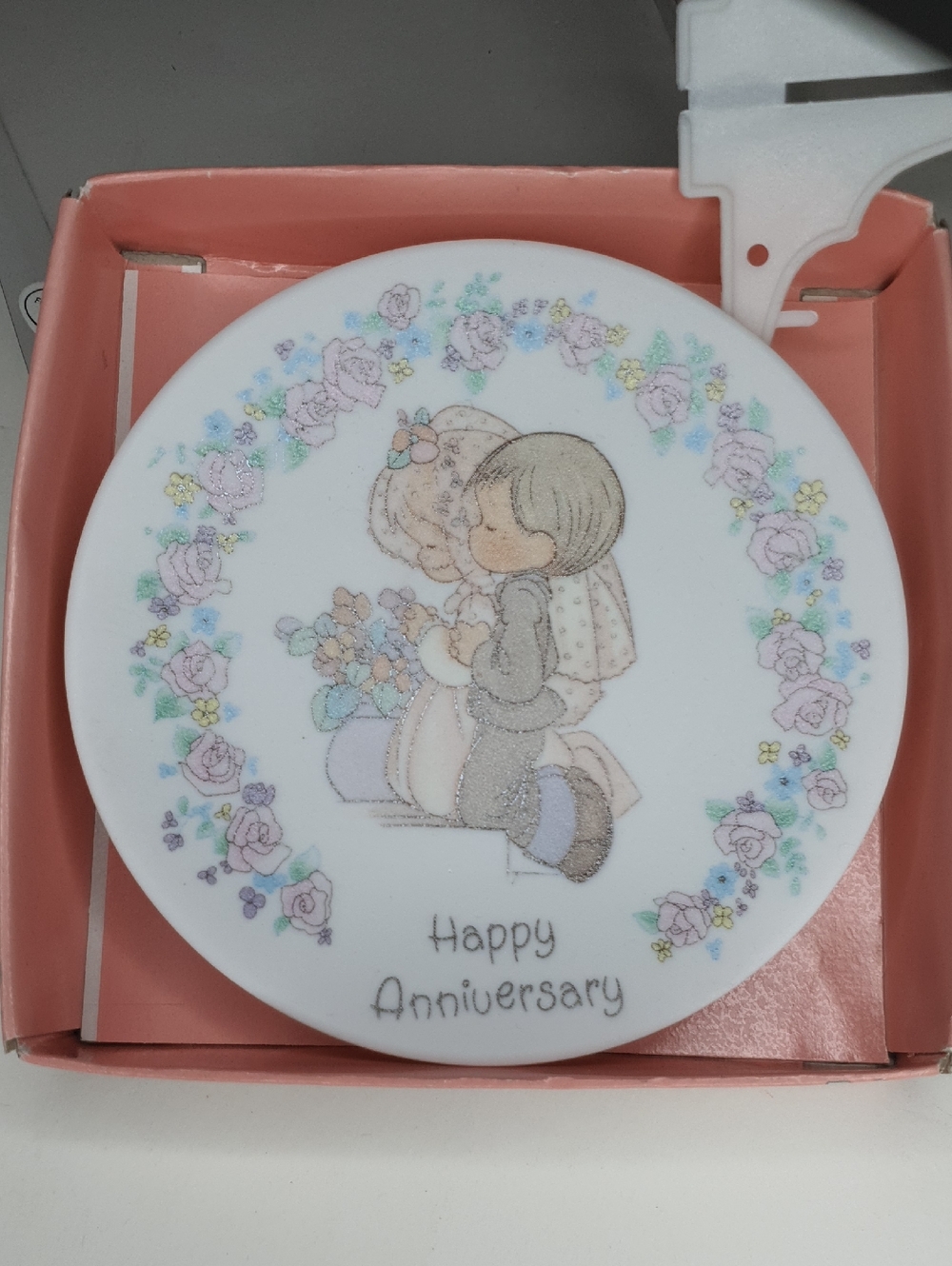 Precious Moments Happy Anniversary Keepsake Plate - New + FREE GIFT